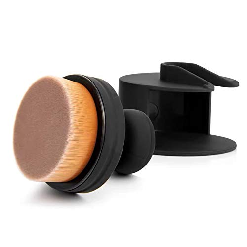 Flat round shaped Foundation Makeup Brush, Kabuki Liquid Foundation Brush Portable Cosmetic Brush Large Full Coverage Face Body Makeup Brush Beauty & Personal Care Sohynca