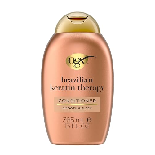 Ever Straightening + Brazilian Keratin Therapy Hair-Smoothing Conditioner with Coconut Oil, Cocoa Butter & Avocado Oil, Paraben-Free, Sulfate-Free Beauty & Personal Care OGX