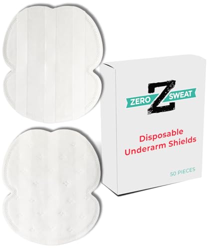 ZeroSweat Underarm Sweat Pads - Block Sweat w/Natural Disposable Absorbent Pads (50 Pads) Beauty and Personal Care ZeroSweat