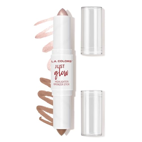 L.A. COLORS Just Glow Highlight Stick - Dual-Sided, Champagne Daze CCS595 Beauty & Personal Care L.A. COLORS