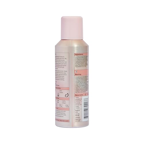 Eva NYC Kweeen Silver Body and Hair Glitter Spray for Shimmer, Washable Glitter Hairspray for Any Party Look, 4.9 oz Beauty & Personal Care EVA·NYC