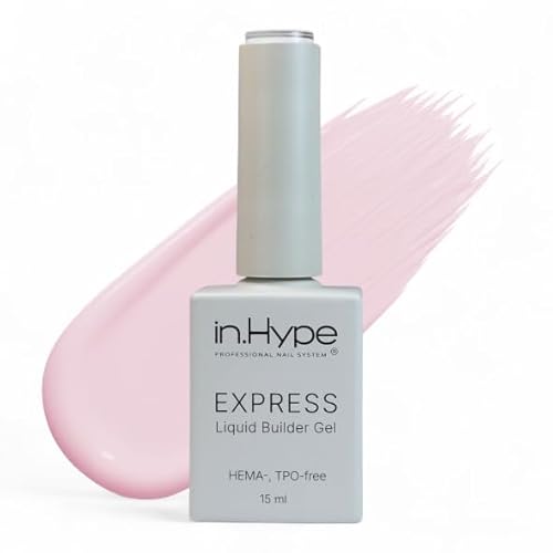 IN.HYPE Express Structure/Liquid Builder Gel/Hard Gel in a Bottle (BIAB) HEMA, TPO -free for Nail Enhancing/Overlays/Strengtenning (Baby Pink #2) Beauty & Personal Care IN.HYPE