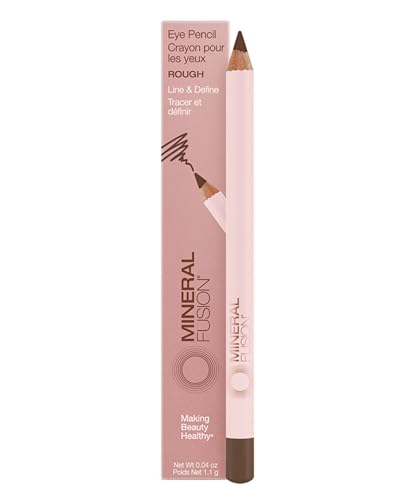 Mineral Fusion Eye Pencil (Light Brown - Rough) - Eyeliner with Soothing Chamomile, Meadowfoam & Vitamin E - Smooth & Long Lasting, Hypoallergenic Beauty & Personal Care Mineral Fusion
