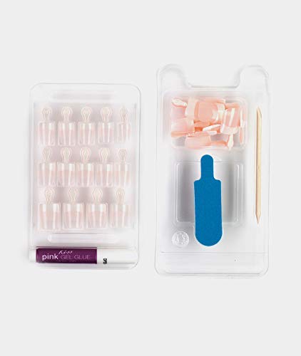 KISS Salon Acrylic French Nails Kit Pet Peeve Real Short (2 PACK)