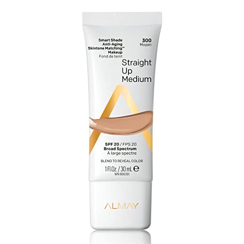 Almay Anti-Aging Foundation, Smart Shade Skintone Matching Makeup, Natural Finish with SPF 20, HypoallergenicFragrance Free, Dermatologist Tested Beauty & Personal Care Almay