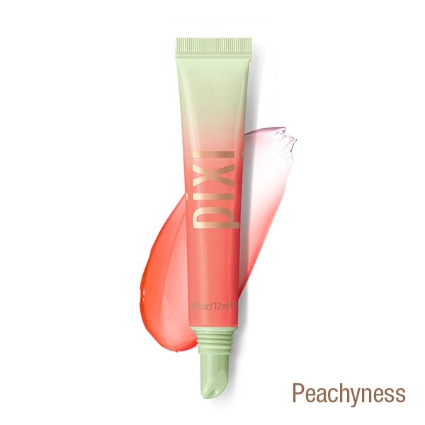 Pixi Beauty LipTone pH Reactive Lip Gloss in Peachyness | Color Changing Tinted Lip Balm with Rosehip Oil & Shea Butter | Non-Sticky Mirror-Shine Beauty & Personal Care Pixi