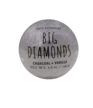 Big Diamonds Charcoal & Vanilla Bath Bomb Beauty & Personal Care Onyx Bathhouse