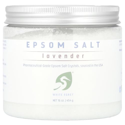 WHITE EGRET Epsom Salt, Lavender, 0.21 Pound Beauty and Personal Care White Egret