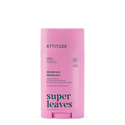 ATTITUDE Aluminum Free Deodorant, Natural Origin Ingredients, EWG Verified, Odor Control With Baking Soda, Twist & Glide, Dermatologically Tested Beauty and Personal Care ATTITUDE