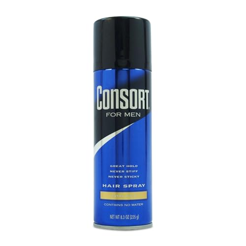 Consort Extra Hold Scented Aerosol Hair Spray for Men, 12-Hour Hold, Fast Drying, Not Sticky or Stiff, 8.3 oz Beauty & Personal Care Consort