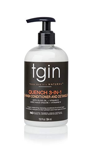 tgin Quench 3-in-1 Co-wash Conditioner & Detangler for Curly Hair - 13 oz