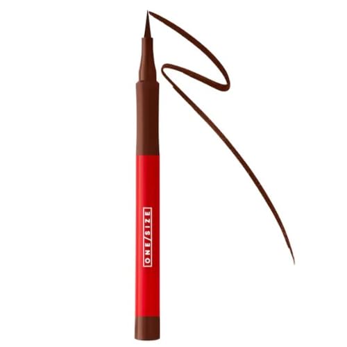 One/Size Point Made Waterproof Liquid Eyeliner Pen - 03 Busty Brown (neutral chocolate brown) - 0.04 fl oz / 1.2 mL