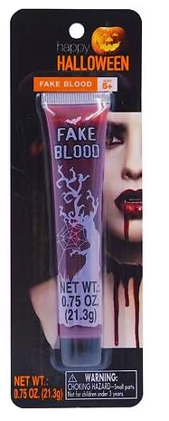Happy Halloween Fake Blood Prop, Ages 5+, 0.75 oz (21.3g) - 2 Count Beauty & Personal Care Happy Halloween