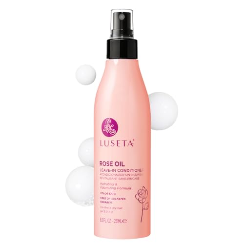 Luseta Rose Oil Leave-In Spray - Smooths Fine Hair & Adds Shine, 8.5oz Beauty & Personal Care L LUSETA
