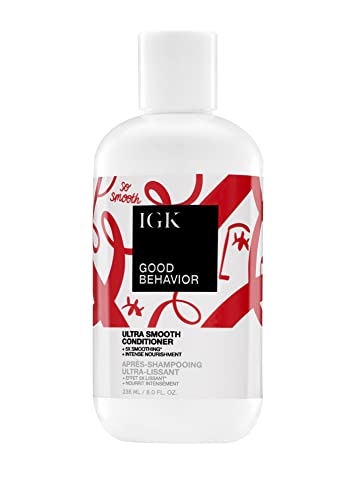 IGK Good Behavior Ultra Smooth Anti-Frizz Conditioner for Dry Hair, 8 Oz