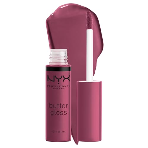 NYX PROFESSIONAL MAKEUP Butter Gloss, Non-Sticky Lip Gloss - Cranberry Pie (Mauve Purple) Beauty & Personal Care NYX PROFESSIONAL MAKEUP