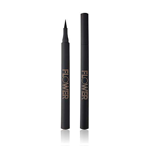 FLOWER BEAUTY By Drew Barrymore Forever Wear Winged Eyeliner - Long-Lasting + Smudge-Proof - Liquid Eyeliner + Winged Applicator (All-Nighter) Beauty & Personal Care FLOWER BEAUTY