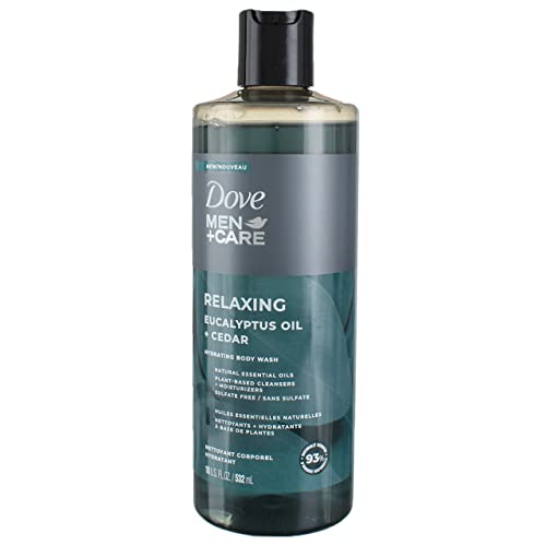 DOVE MEN + CARE Body Wash Eucalyptus + Cedar Oil to Rebuild Skin in the Shower with Plant-Based Cleansers and Moisturizers 18 oz Beauty & Personal Care DOVE MEN + CARE