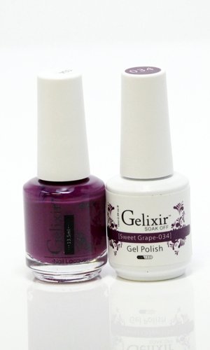 Gelixir matching color & nail lacquer Sweet Grape -034 Beauty & Personal Care Gelixir