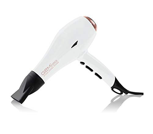 Gem Force Intense Ionic Ceramic Science Hair Dryer (White)
