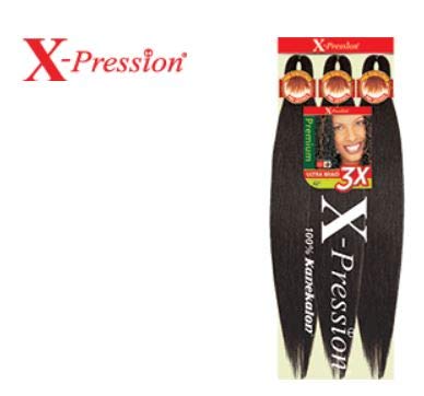Outre X-PRESSION 52 Inch 100% Kanekalon Fibers Flame Retardant Pre Layered Hot Water Setting Easy Crochet Exquisite Classic and Trendy - PRE STRETCHED