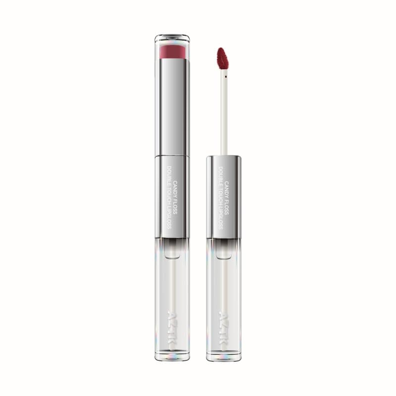 ChongTai 1 PC New AZTK Double Ends Lip Mud + Lip Gloss, Matte Velvet Thin Cream Lipstick With Glossy Jelly Effect Lip Color (CD04) Beauty & Personal Care ChongTai