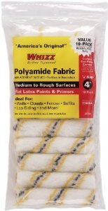 Whizz Premium Gold Stripe Mini Roller Polyamide Rough Surfaces 1/2" Nap 4 " Beauty and Personal Care Whizz