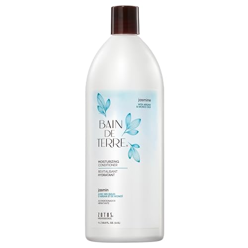 Bain de Terre Jasmine Moisturizing Conditioner, Rich Hydration for Dry Hair, with Argan & Monoi Oils, Paraben-Free, Color-Safe, Vegan, 33.8 Fl Oz Beauty & Personal Care Bain de Terre
