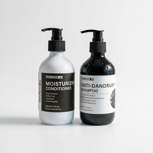 MISROCOS - Hair Care Essentials- Moisturizing Conditioner & Anti-Dandruff Shampoo, Professional Scalp Care for Deep Hydration, Shine, Flake Control Beauty & Personal Care MISROCOS