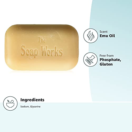 Soap Works Emu Oil Soap Bar 110G One Bar Beauty & Personal Care THE SOAP WORKS