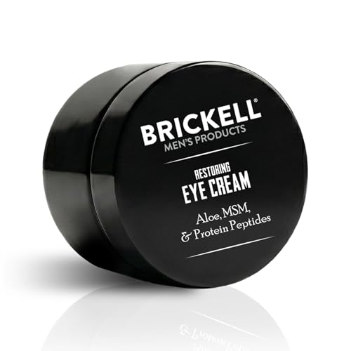 Brickell Men's Restoring Under Eye Cream for Men, Anti Aging Eye Balm To Reduce Puffiness, Wrinkles, Dark Circles, Crows Feet & Eye Bags, Caffeine Beauty & Personal Care Brickell Men's Products