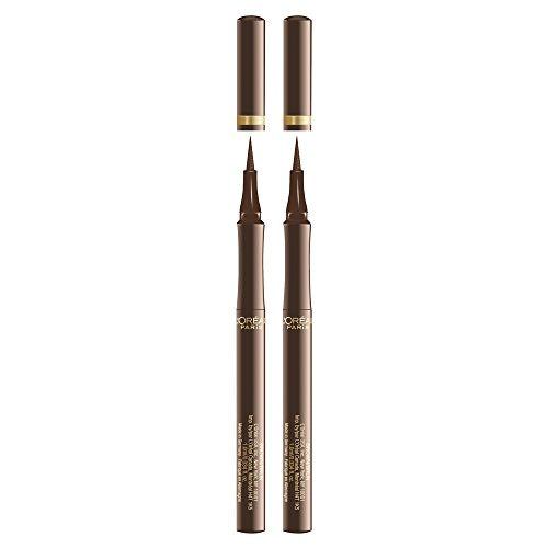L'Oreal Paris Makeup Infallible Super Slim Long-Lasting Liquid Eyeliner, Ultra-Fine Felt Tip, Quick Drying Formula, Glides on Smoothly, Brown, Pack