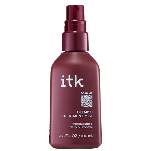 ITK Skincare 2% Salicylic Acid Spray for Face & Body Acne - Blemish-Fighting Treatment for Body Acne, Bacne, Blackheads, Pimples & Blemishes - BHA Beauty & Personal Care ITK