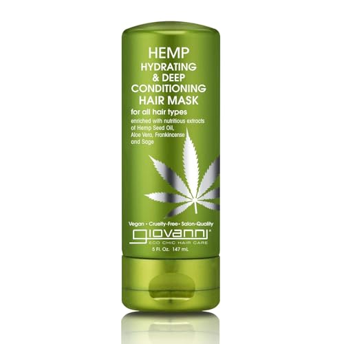 GIOVANNI Hemp Hydrating Deep Conditioning Hair Mask - Hemp Hydrating Conditioner Mask for Dry, Hemp Seed Oil, Aloe Vera, & Frankincense, Helps Beauty & Personal Care GIOVANNI