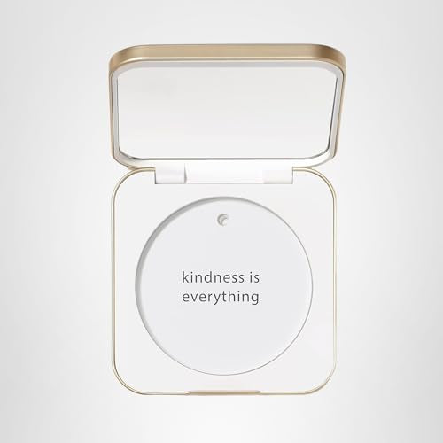jane iredale Refillable Compact | Aluminum Shell & Magnetic Closure | Interior Mirror for On-The-Go Use | Compatible with all Powder Refills | White Beauty & Personal Care jane iredale