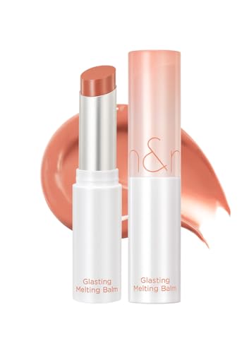 rom&nd Glasting Melting Lip Balm 01 Coco Nude - Vegan Tinted Hydrating Glossy Lip Color for Dewy Shine & Subtle MLBB Effect - Non-Sticky, Plant-Based Beauty and Personal Care rom&nd