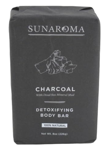 SUNAROMA Soap Bar Charcoal With Bergamot Oil 8 Ounce (SG_B07J1YBRKH_US) Beauty & Personal Care SUNAROMA