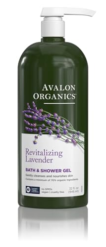 Avalon Organics Bath & Shower Gel, Revitalizing Lavender, 32 Oz Beauty & Personal Care Avalon Organics