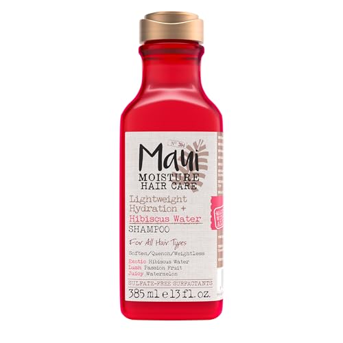 Maui Moisture Lightweight Hydration + Hibiscus Water Shampoo, Moisturizing Aloe Vera Shampoo Softens Curly Hair, Vegan & Sulfate-Free Surfactants, 13 Beauty & Personal Care Maui Moisture