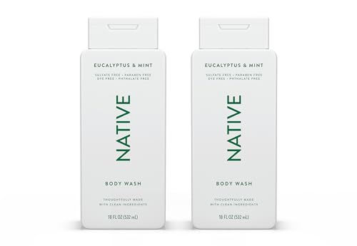 Native Body Wash Contains Naturally Derived Ingredients | For Women & Men, Sulfate, Paraben, & Dye Free Leaving Skin Soft and Hydrated | Eucalyptus Beauty & Personal Care Native
