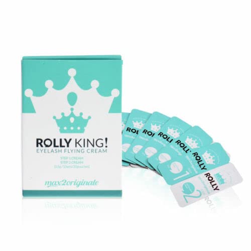 Rolly King Perm Step 1 & 2 for Eyelash Lifting and Brow Lamination for Professionals, 10 Sachets in a Box Beauty & Personal Care Amber Lash
