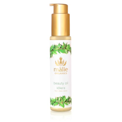 M?lie Organics Beauty Oil, K?ke‘e Scent, Multi-Use Moisturizer for Skin + Hair + Bath, Jojoba + Avocado + Coconut Oils, Vegan, 2.5 oz Beauty & Personal Care Malie Organics