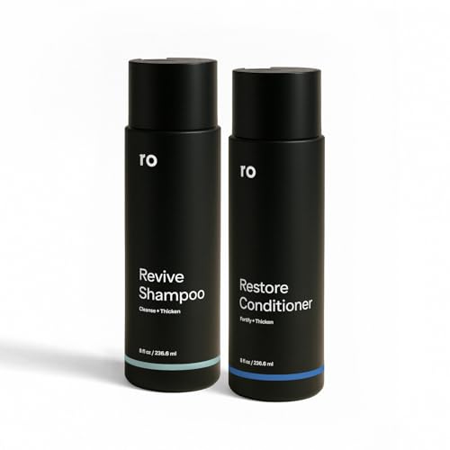 Ro Men's Revive Shampoo & Restore Conditioner Duo | Exfoliates, Clarifies, Fortifies & Moisturizes for Thicker Looking Hair, Made Without Sulfates Beauty & Personal Care Ro