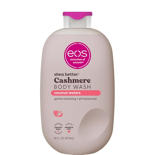 eos Cashmere Body Wash - Coconut Waters, Moisturizing Body Wash, Creamy Gel Formula, with Shea Butter, Glycerin, Vitamin E, pH Balanced, Sensitive Beauty & Personal Care eos