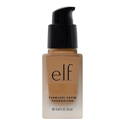 e.l.f. Flawless Satin Foundation, Lightweight & Medium Coverage, Semi-Matte Finish, Vegan , Linen, 0.68 Fl Oz (20mL) Beauty & Personal Care e.l.f.