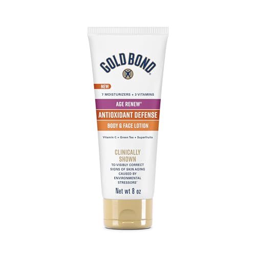 Gold Bond Age Renew Antioxidant Defense Body & Face Lotion, Brightens, Smooths & Evens Skin Tone, Nongreasy Moisturizer With Vitamin C, Superfruits Beauty & Personal Care Gold Bond