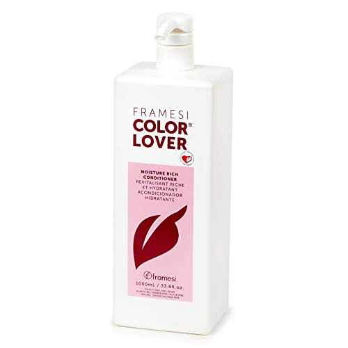 FRAMESI Color Lover Moisture Rich Conditioner, 33.8 fl oz, Sulfate Free Conditioner with Coconut Oil and Quinoa, Color Treated Hair Beauty & Personal Care FRAMESI