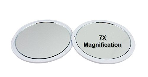 SKÖN lifestyle - Jessy, Perfect 7X/1X Travel Mirror - Large 4 Inch Compact Glass Mirrors - 7X magnification and traditional 1X mirror, Full 180 degree Beauty & Personal Care SKÖN lifestyle