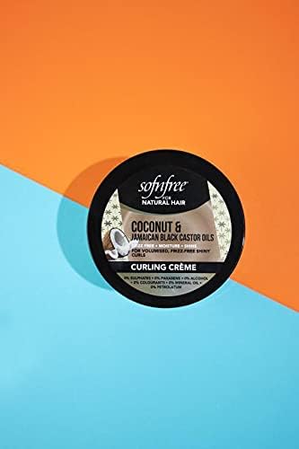 Sofn'free Coconut & Jamaican Black Castor Oil Curling Cream for Curly Hair, Frizz Free Moisture, Shine, and Volume for Textured Coils and Waves - 11 Beauty & Personal Care SOF N' FREE