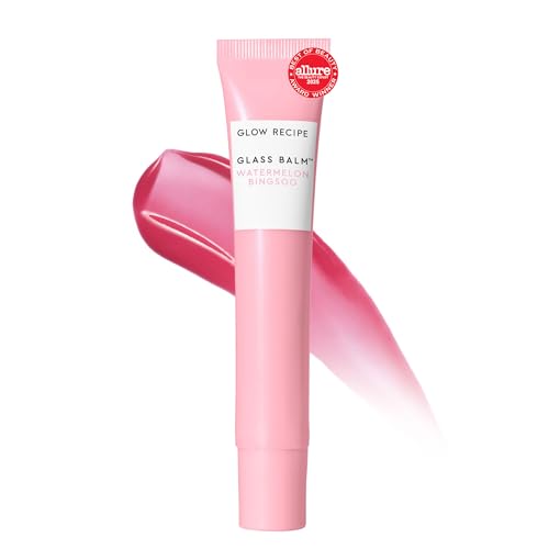 Glow Recipe Glass Balm Lip Treatment - 12Hr Hydrating Lip Balm & Moisturizer with Hyaluronic Acid to Smooth, Plump & Protect from Dryness - Sheer Soft Beauty and Personal Care Glow Recipe